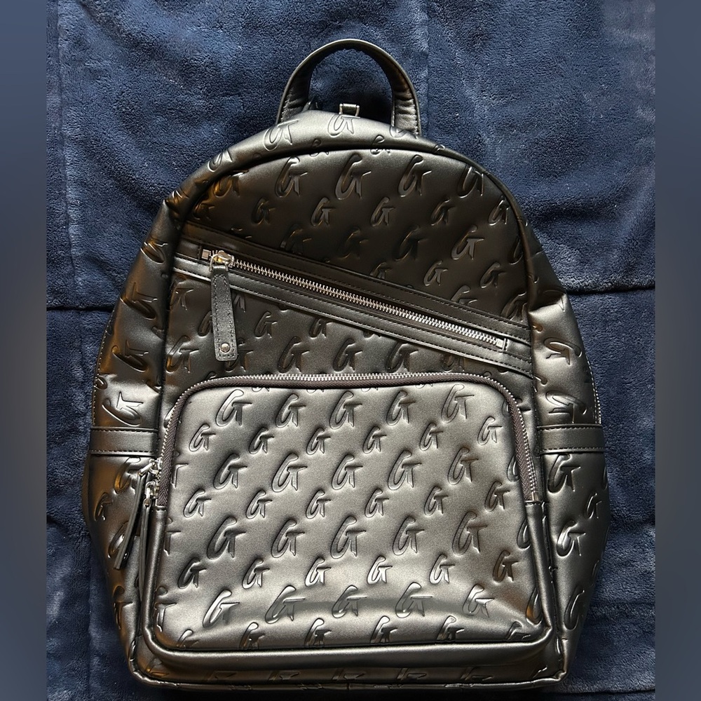 Glamaholic Monogram Unisex Backpack in Black.